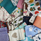 Drawstring Fabric Crystal Gift Pouch - Random Assortment