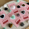 "You're a Gem!" HEART Mini Crystal Greeting Card