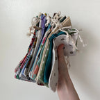 Drawstring Fabric Crystal Gift Pouch - Random Assortment