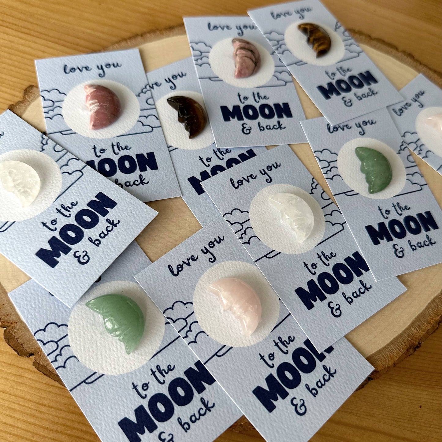 "Love You to the MOON & Back" Mini Crystal Greeting Card