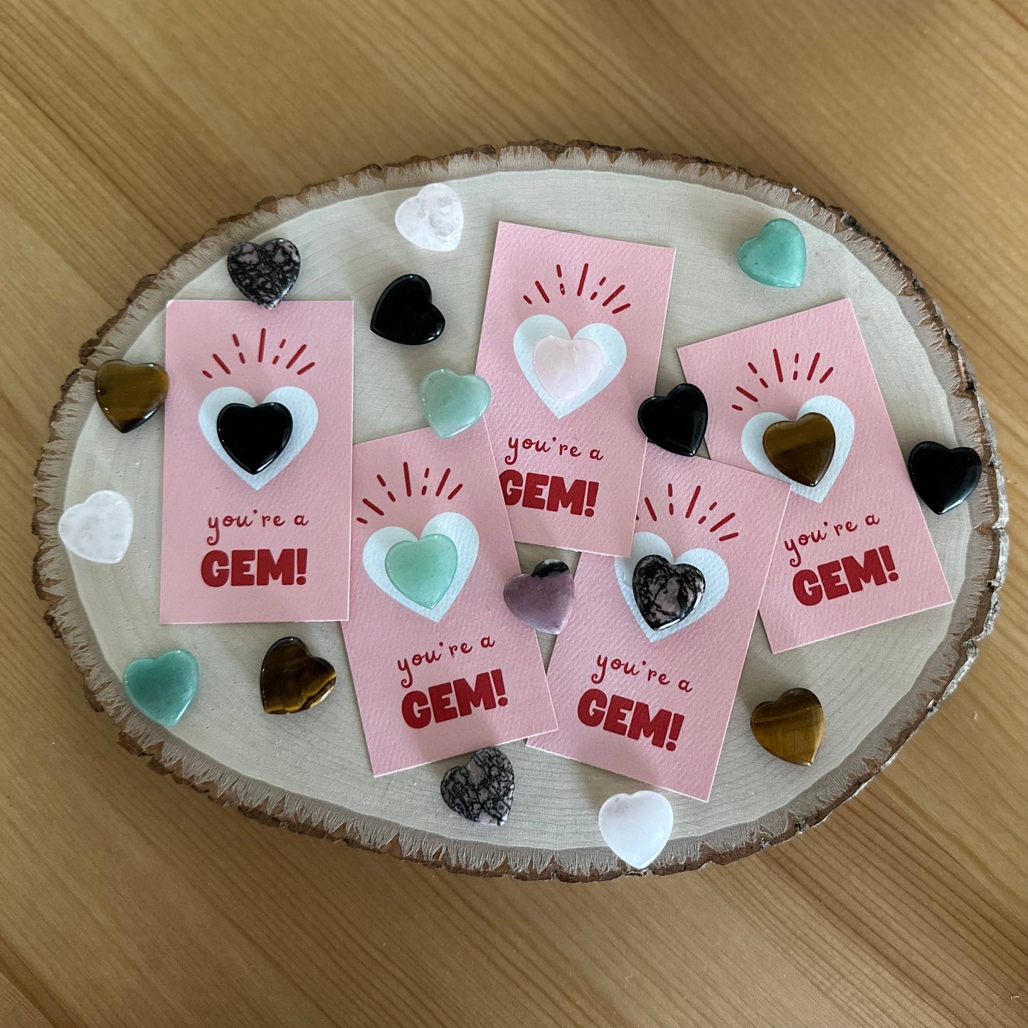 "You're a Gem!" HEART Mini Crystal Greeting Card