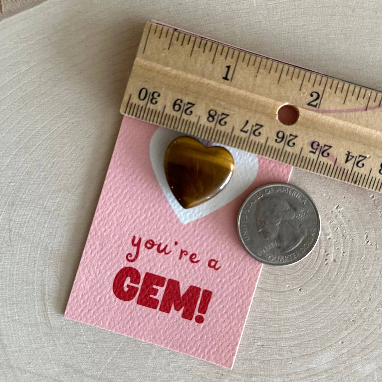 "You're a Gem!" HEART Mini Crystal Greeting Card